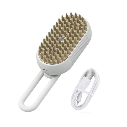 3 in 1 19*6.5Cm Pet Steam Brush USB Rechargeable Grooming Brush Self Cleaning Spray Cat Comb Pet Hair Detangler Massage Brush