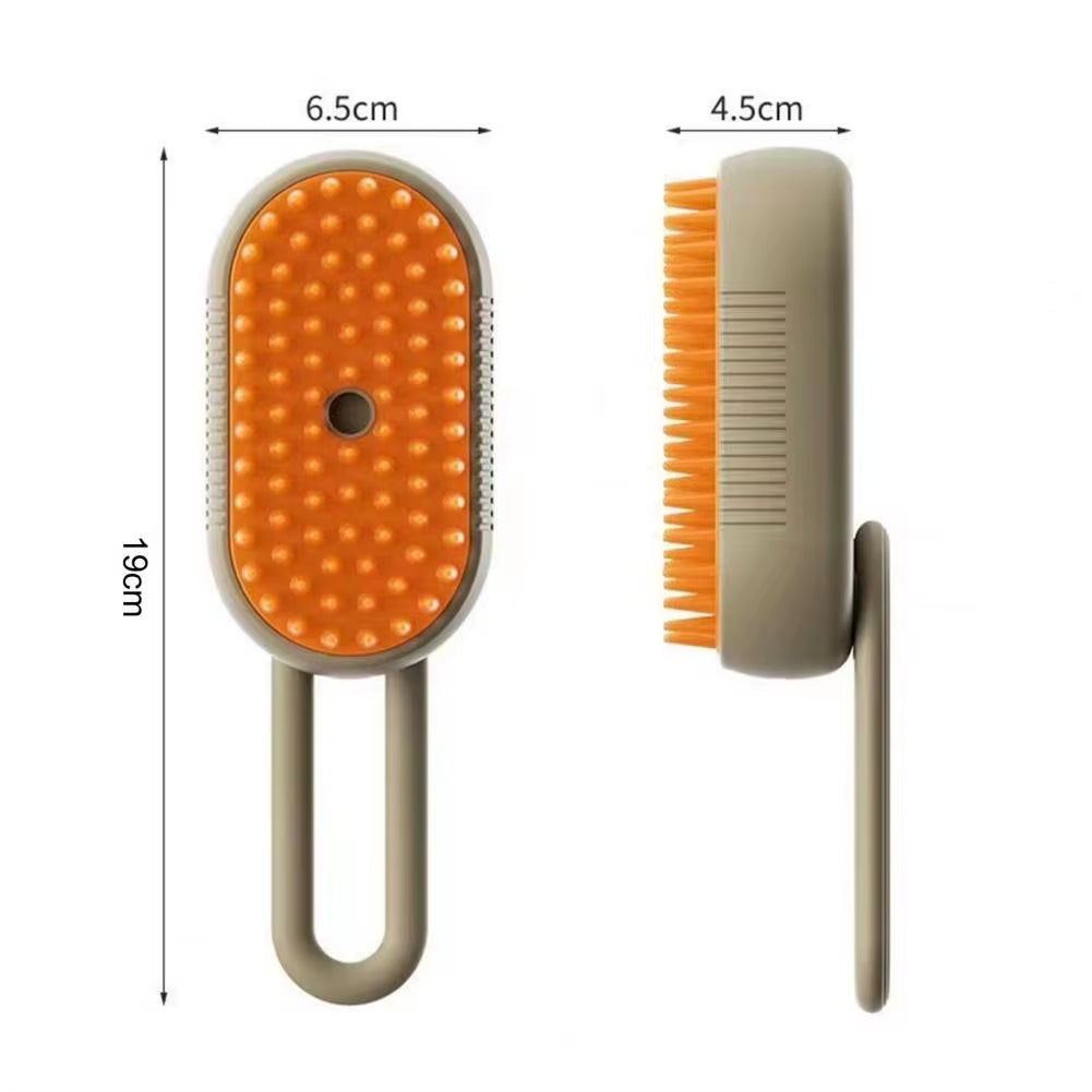 3 in 1 19*6.5Cm Pet Steam Brush USB Rechargeable Grooming Brush Self Cleaning Spray Cat Comb Pet Hair Detangler Massage Brush