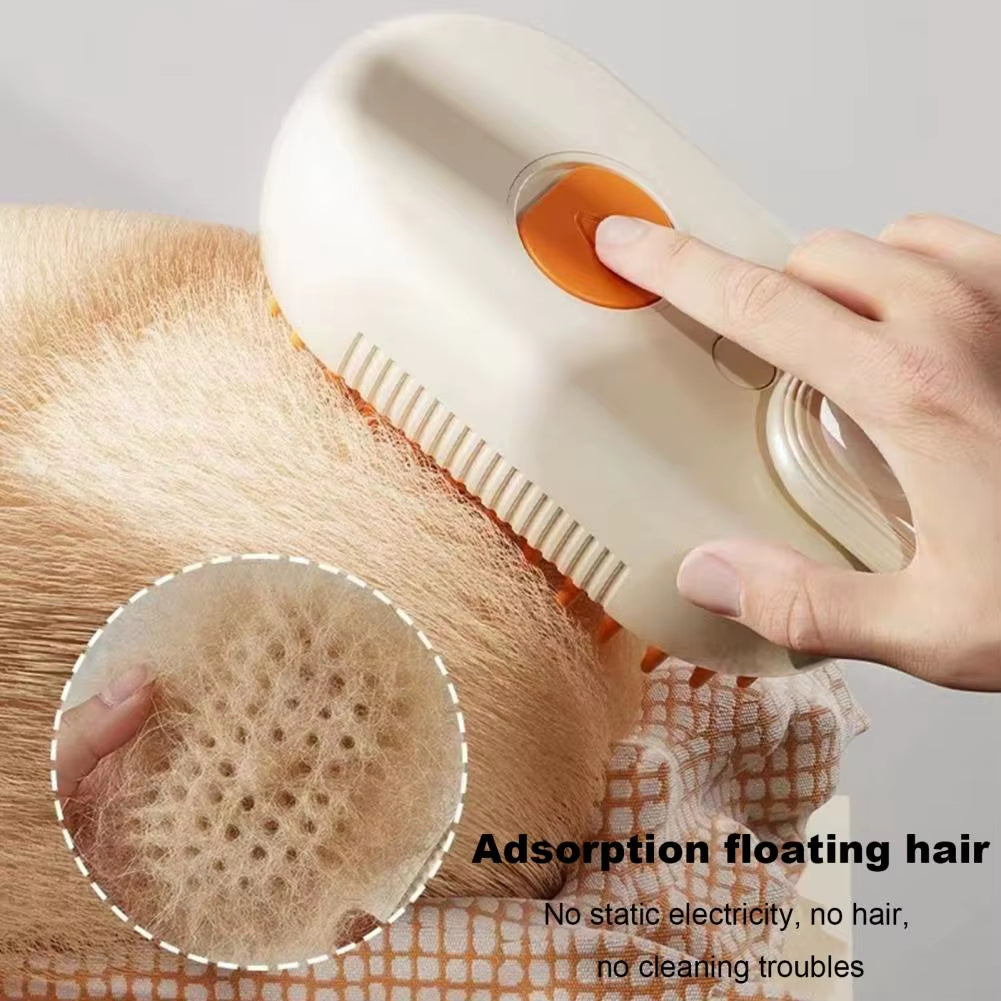 3 in 1 19*6.5Cm Pet Steam Brush USB Rechargeable Grooming Brush Self Cleaning Spray Cat Comb Pet Hair Detangler Massage Brush